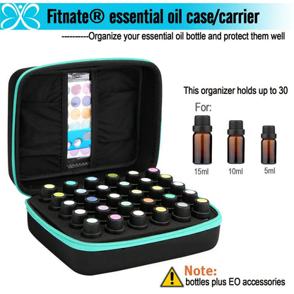 Essential Oils Storage for 30 Bottles Carrying Case+Oil Bottle Opener Cap Labels