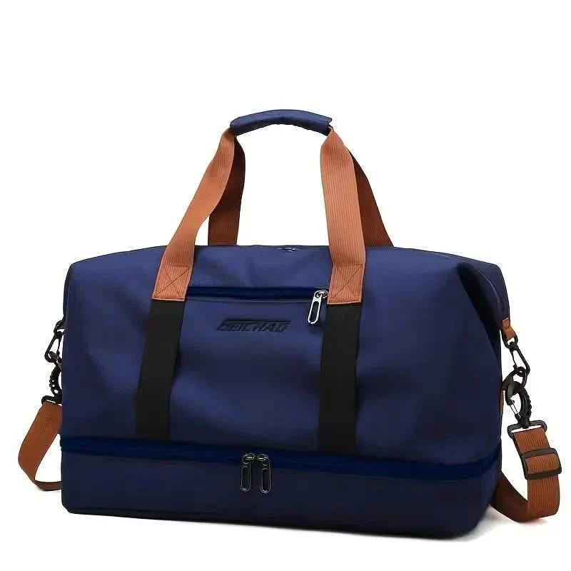 Nylon Duffel Bag for Travel – Large Capacity, Foldable, Shoe Compartment – Men & Women