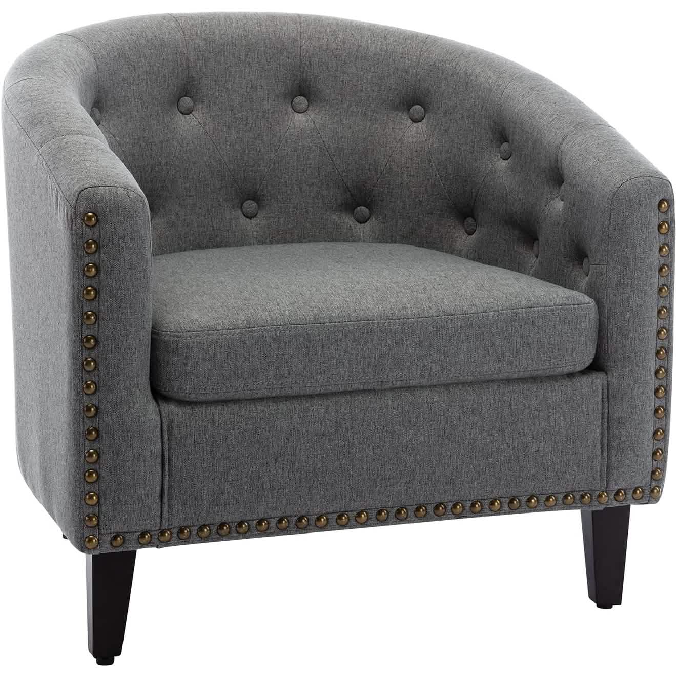 Faux Leather Club Chair Bucket Chair Upholstered Tub Chair