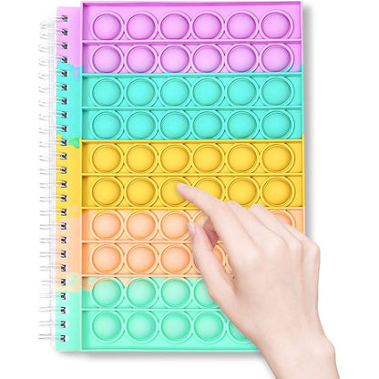 Fidget Spiral Notebook Push Pop Bubble Fidget Sensory Toy