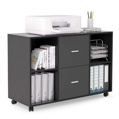 File Cabinet 2 Drawers Wooden Lateral Filling Cabinet