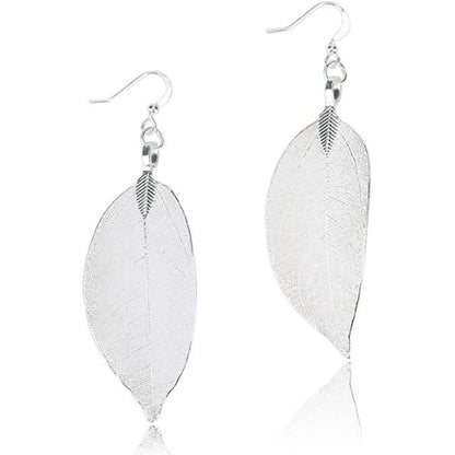 Filigree Long Leaf Dangle Earrings