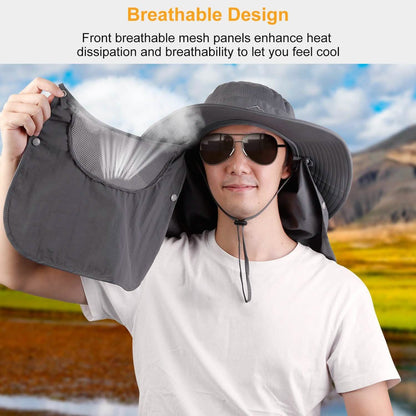 Fishing Bucket Hat Breathable Wide Brim