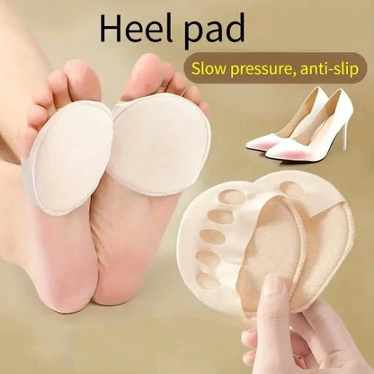 Five-Toe Forefoot Pads For Women High Heels, Shock Absorption Half Insoles, Toe Pad Inserts