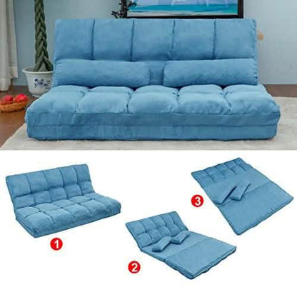 Floor Sofa Bed, Foldable Double Chaise Lounge Sofa Chair