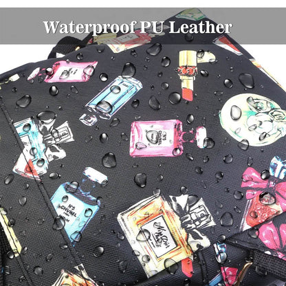 Floral Print Backpack Waterproof Knapsack