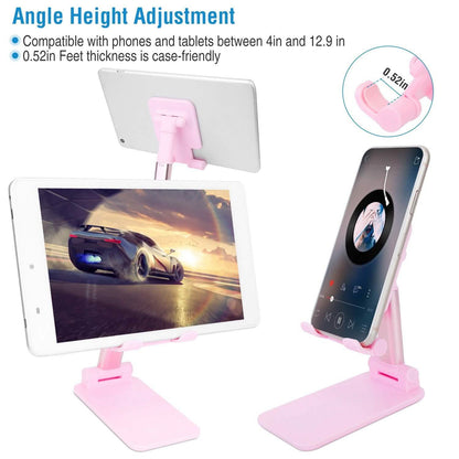 Foldable Desktop Phone Stand Angle Height Adjustable Holder