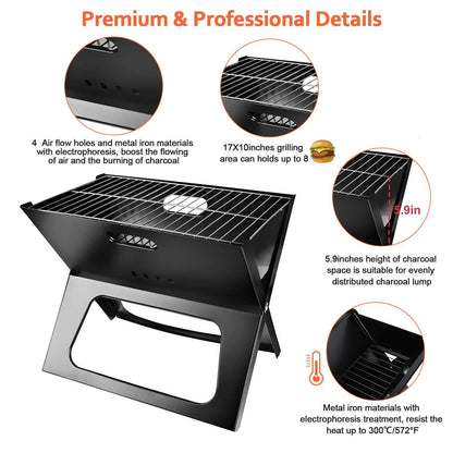 Foldable Portable BBQ Barbecue Grill