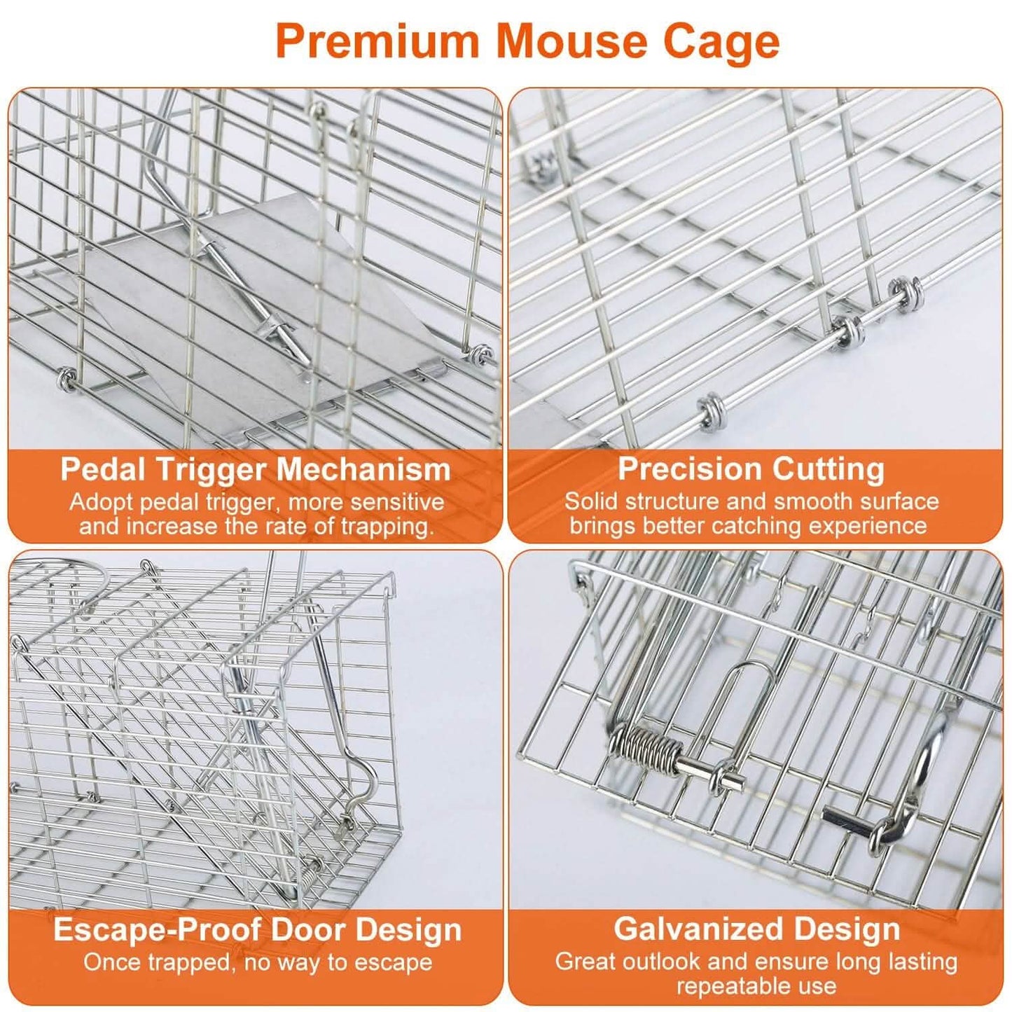 Foldable Rat Trap Cage Humane Live Rodent Trap Cage
