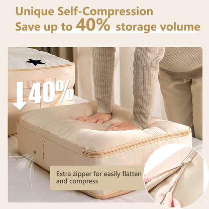 Foldable Storage Bag with Dual Zippers