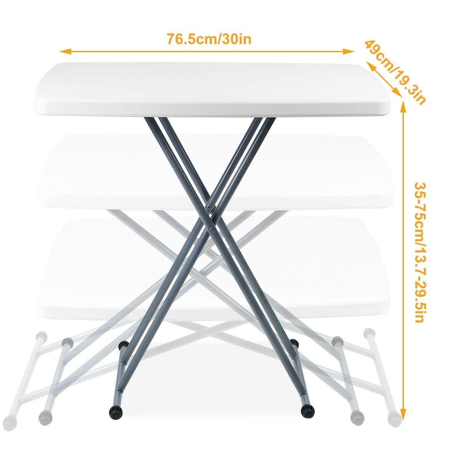 Folding Height Adjustable Snack Table