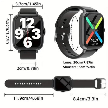 Full Touch Screen Smart Watch with Activity Tracker, Call & Message Functions, Pedometer & More