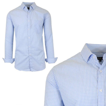 Galaxy by Harvic Men's Long-Sleeve Slim-Fit Printed Dress Shirt