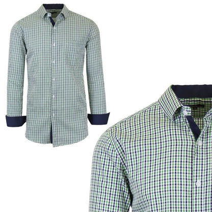 Galaxy by Harvic Men's Long-Sleeve Slim-Fit Printed Dress Shirt