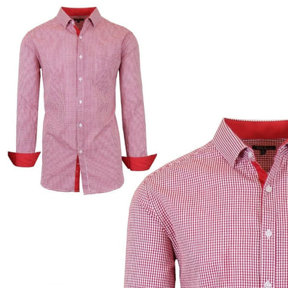 Galaxy by Harvic Men's Long-Sleeve Slim-Fit Printed Dress Shirt