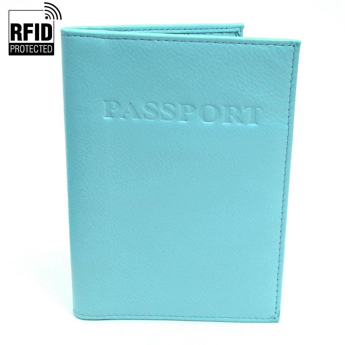 Genuine Leather RFID Passport Holder