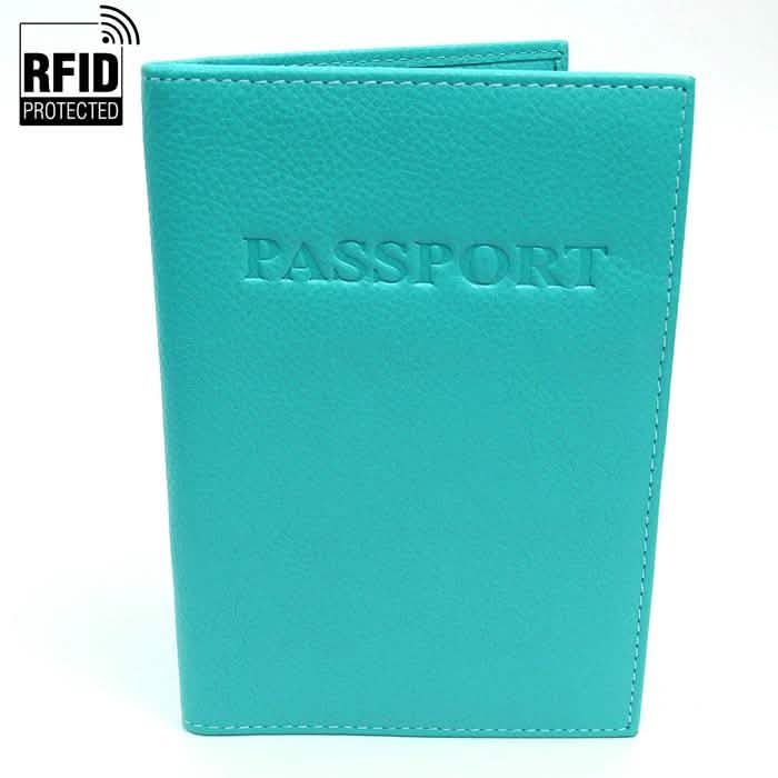 Genuine Leather RFID Passport Holder