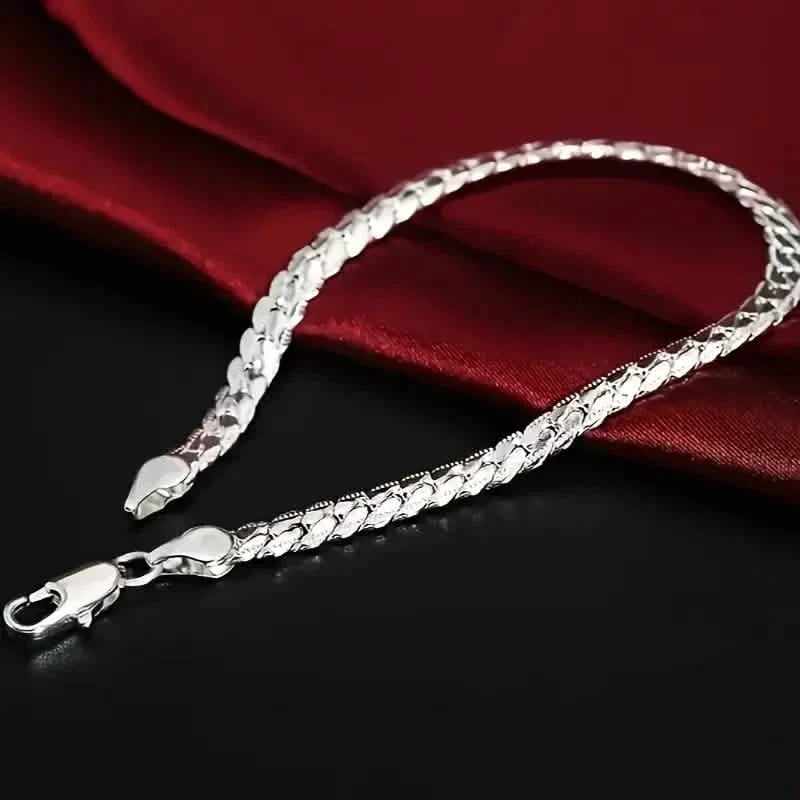 Gleaming Treasure Elegant 925 Sterling Silver Bracelet