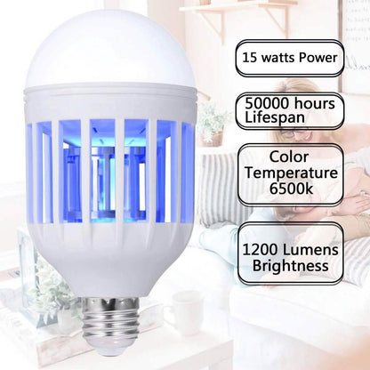 GLOUE 2-in-1 Bug Zapper and Mosquito Killer Lamp
