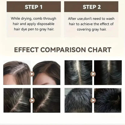 Hair Color Dye Stick, Long-lasting Coverage Of White Grey Hair