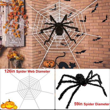 Halloween Decorations Spider Outdoor Stretch Cobweb