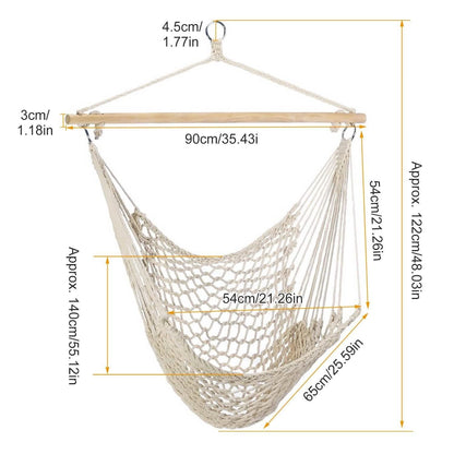 Hammock Chair Hanging Rope Seat