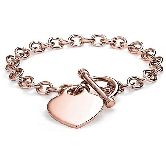 Heart Charm Toggle Bracelet