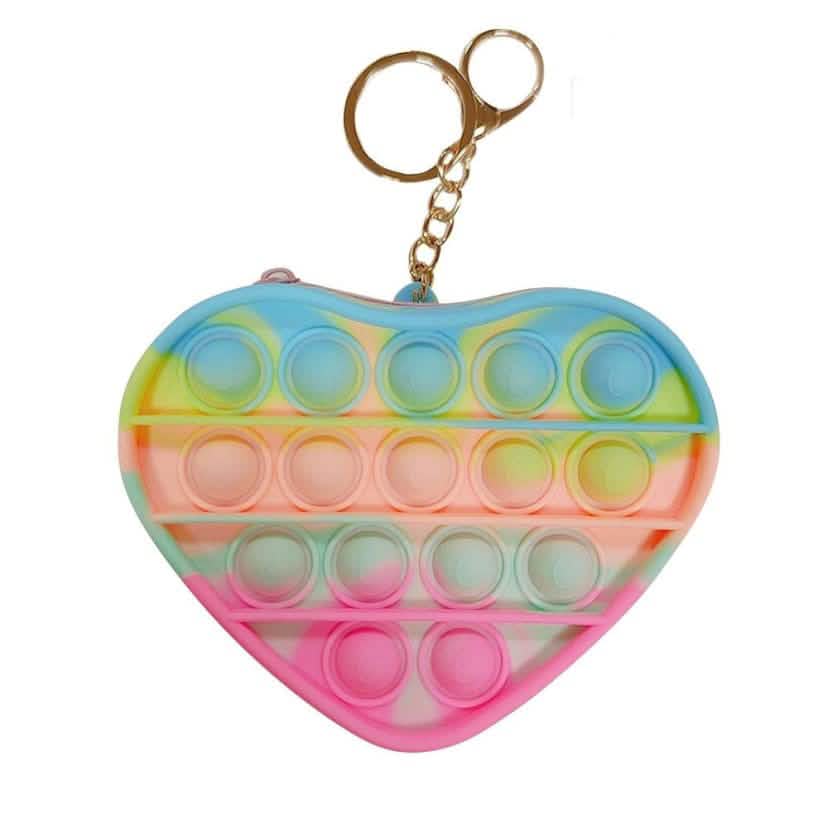 Heart Push Pop Pouch with Zipper