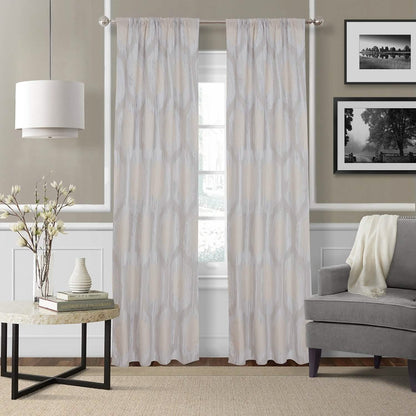 2-Piece Set: Hexagon Strié Window Curtain Panel Pair