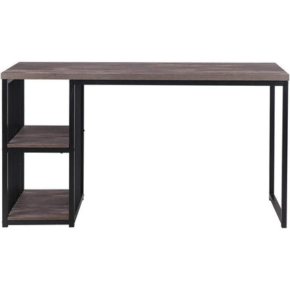 Home Office Computer Desk with 2 Open Storage Shelves