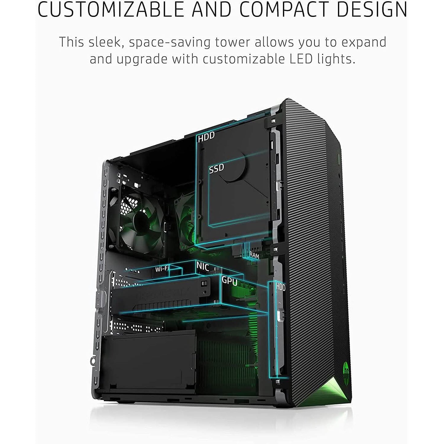 HP Pavilion Gaming PC AMD Ryzen 3 5300G Processor 8GB RAM 256GB SSD (Refurbished)