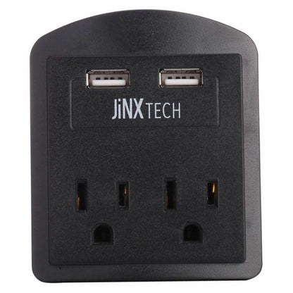 JinxTech 2-Outlet Wall Tap with Dual USB
