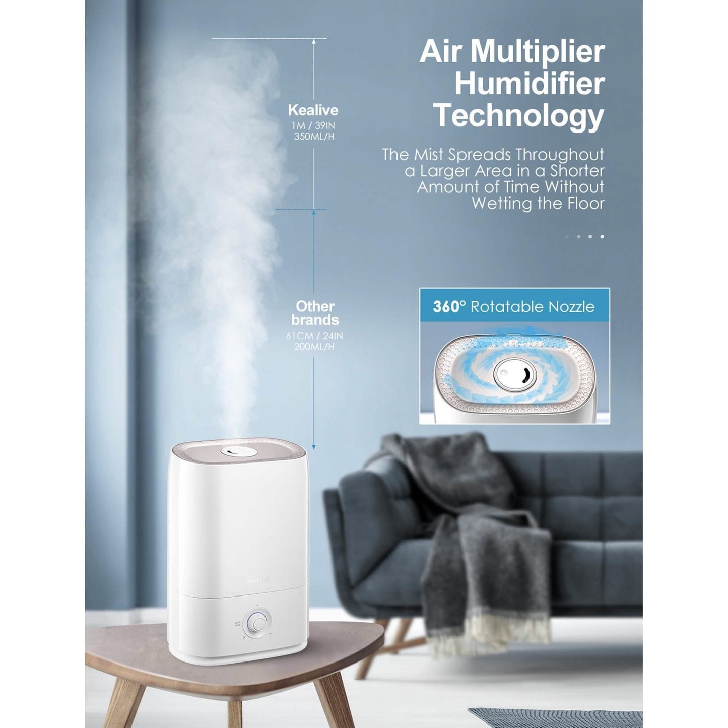 Kealive Cool Mist Humidifier