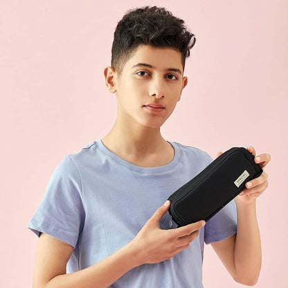 Large Capacity 3 Compartment Pouch Pencil Case