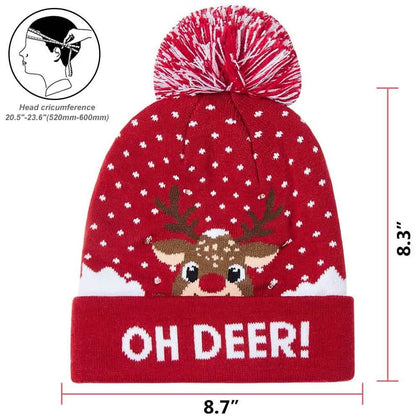 LED Christmas Knitted Hat