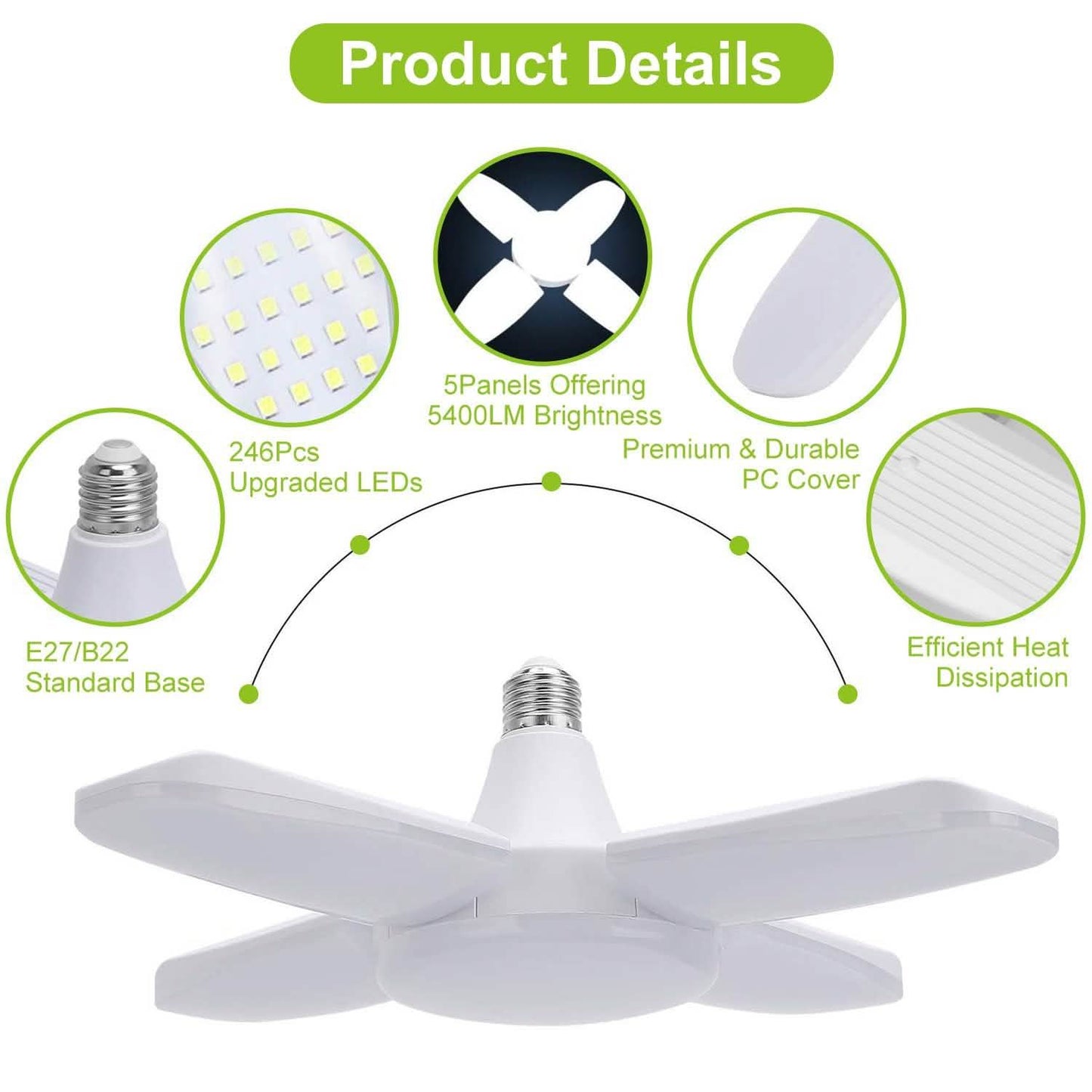LED Garage Light E27/B22 60W