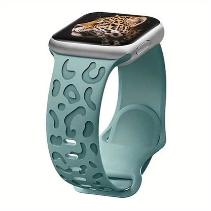 Leopard Engraved Replacement Band Compatible with iWatch