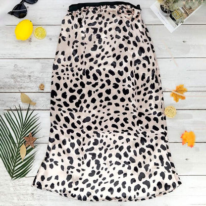 Leopard Slip Skirt