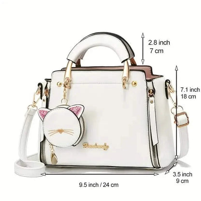Letter Decor Hand Satchel Bag