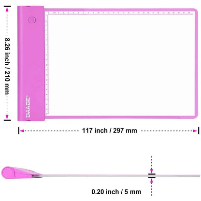 Light-up Tracing Pad Pink Coloring Drawing Art Gift Toy