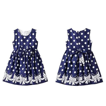 Little Girls' Dress Sundress Polka Dot Casual Lace Trims Print