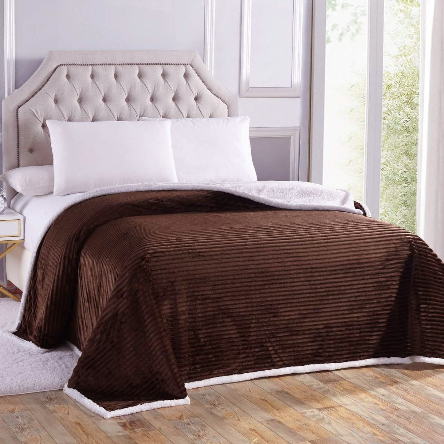 Luxurious Reversible Designer Sherpa