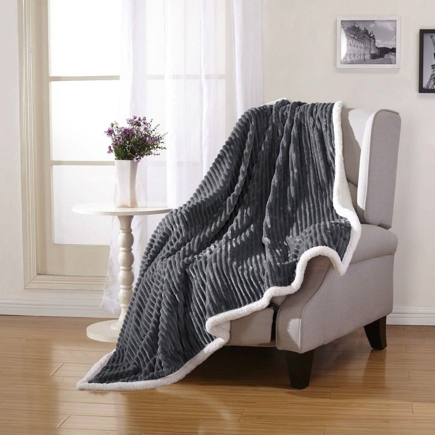Luxurious Reversible Designer Sherpa