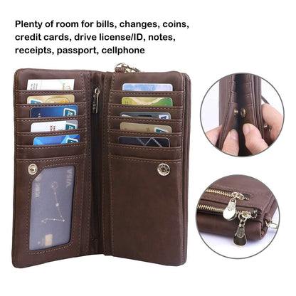 Luxury Women's Leather Clutch Wallet