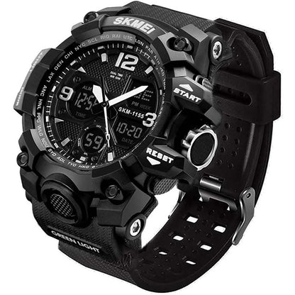 LYMFHCH Large Dual Dial Time Outdoor Army Wrist Watch Tactical
