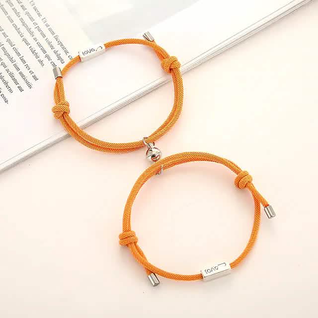 Magnetic Adjustable Simple Rope Couple Bracelet