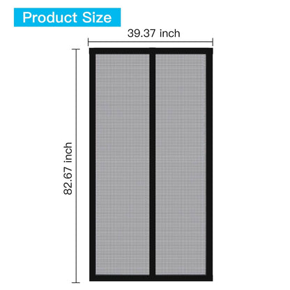 Magnetic Screen Door With Durable Fiberglass Mosquito Mesh Curtain