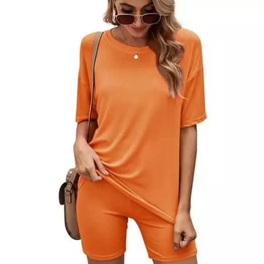 Matching Biker Short and T-Shirt Set