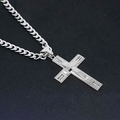 Men's Cross Necklaces in Stainless Steel