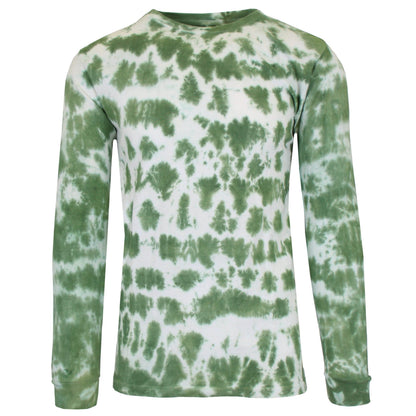 Men's Long Sleeve Tie-Dye Cotton Tee